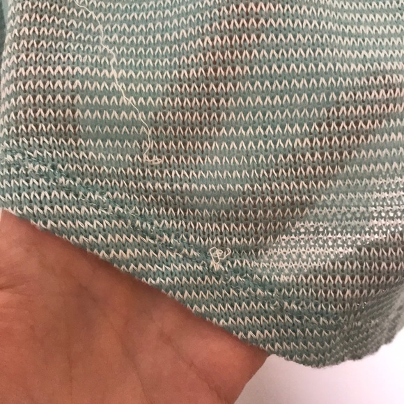 Adorable seafoam blue sweater with sheer fabric - Picture 3 of 5